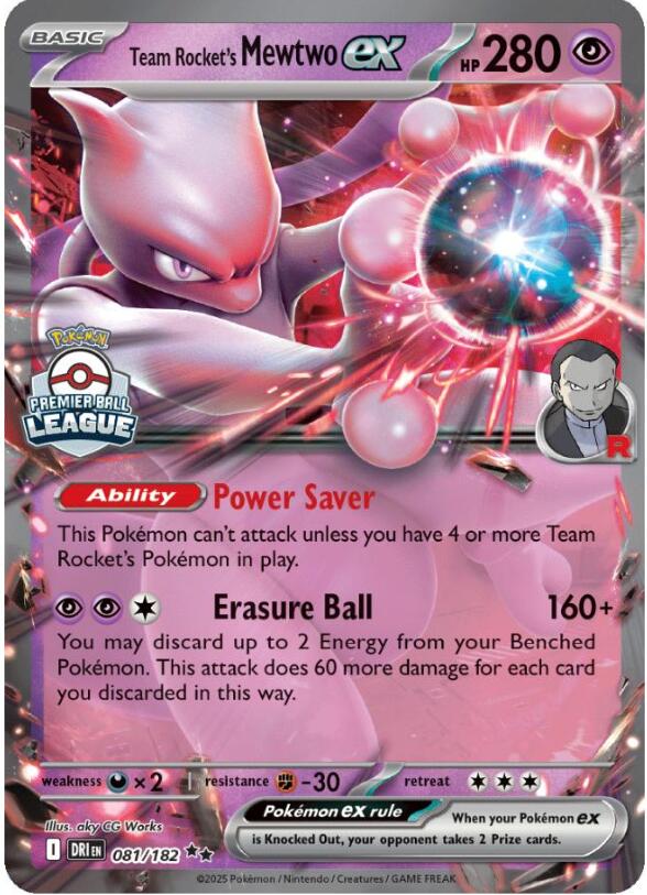 Team Rocket's Mewtwo ex (081/182) [League & Championship Cards] | I Want That Stuff Brandon