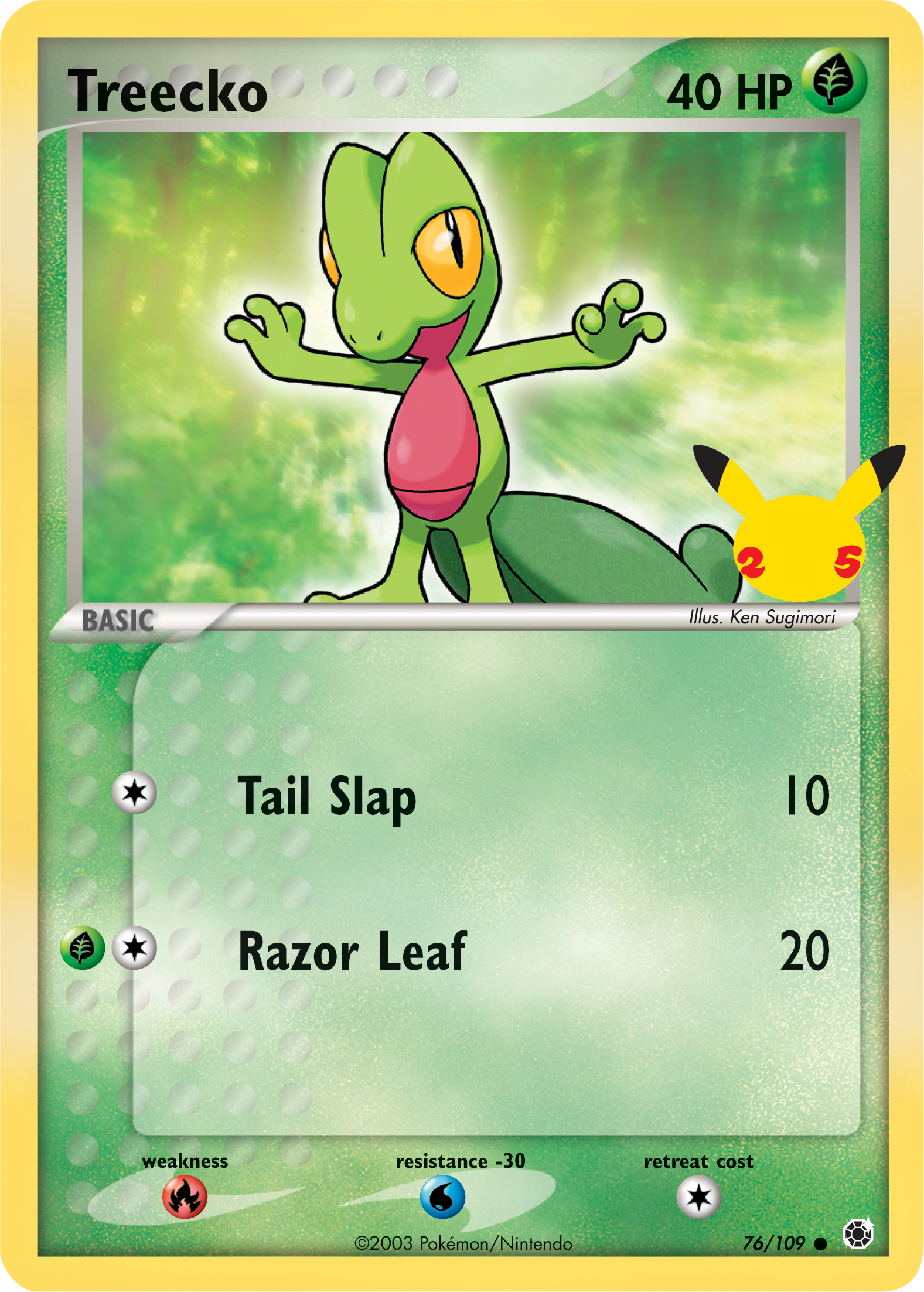 Treecko (76/109) (Jumbo Card) [First Partner Pack] | I Want That Stuff Brandon