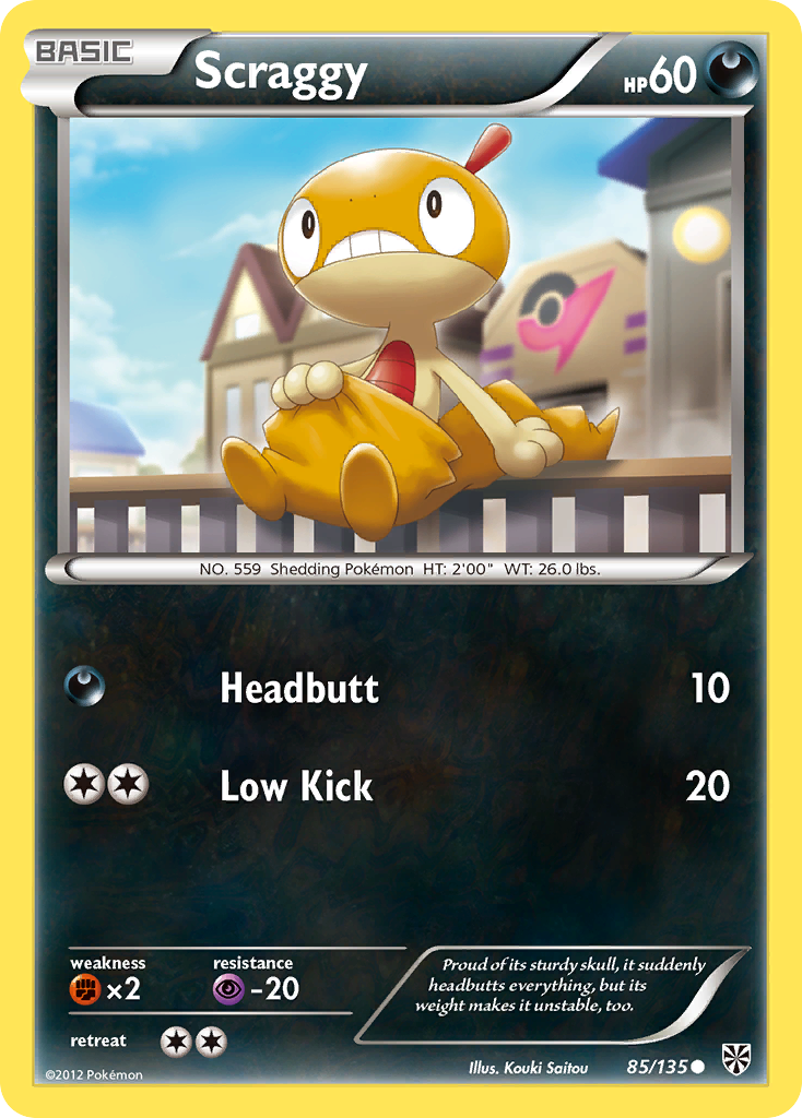 Scraggy (85/135) [Black & White: Plasma Storm] | I Want That Stuff Brandon