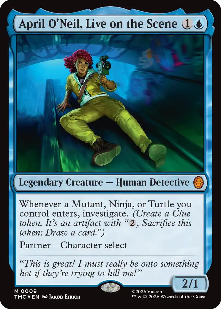 April O'Neil, Live on the Scene (Surge Foil) [Teenage Mutant Ninja Turtles Commander] | I Want That Stuff Brandon