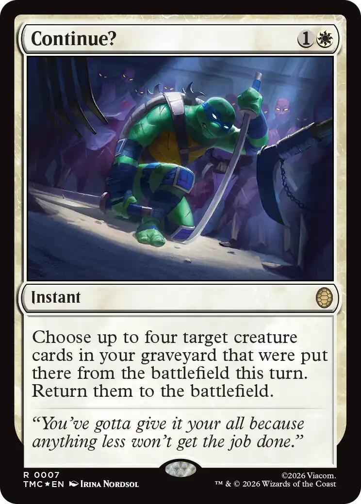 Continue? (Surge Foil) [Teenage Mutant Ninja Turtles Commander] | I Want That Stuff Brandon