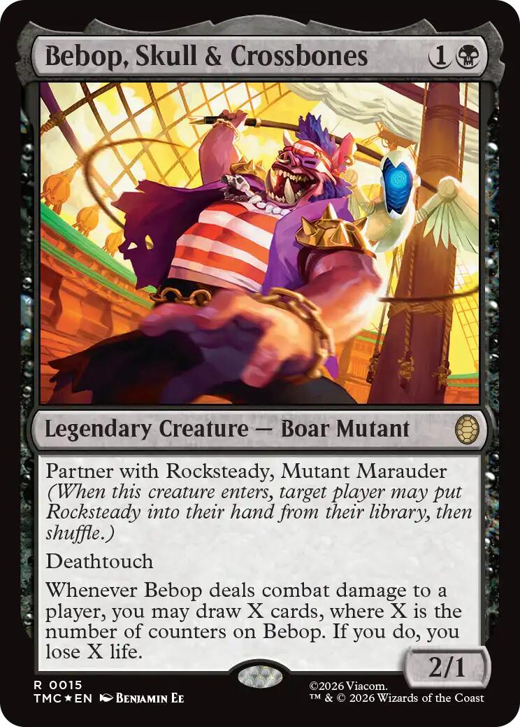 Bebop, Skull & Crossbones (Surge Foil) [Teenage Mutant Ninja Turtles Commander] | I Want That Stuff Brandon