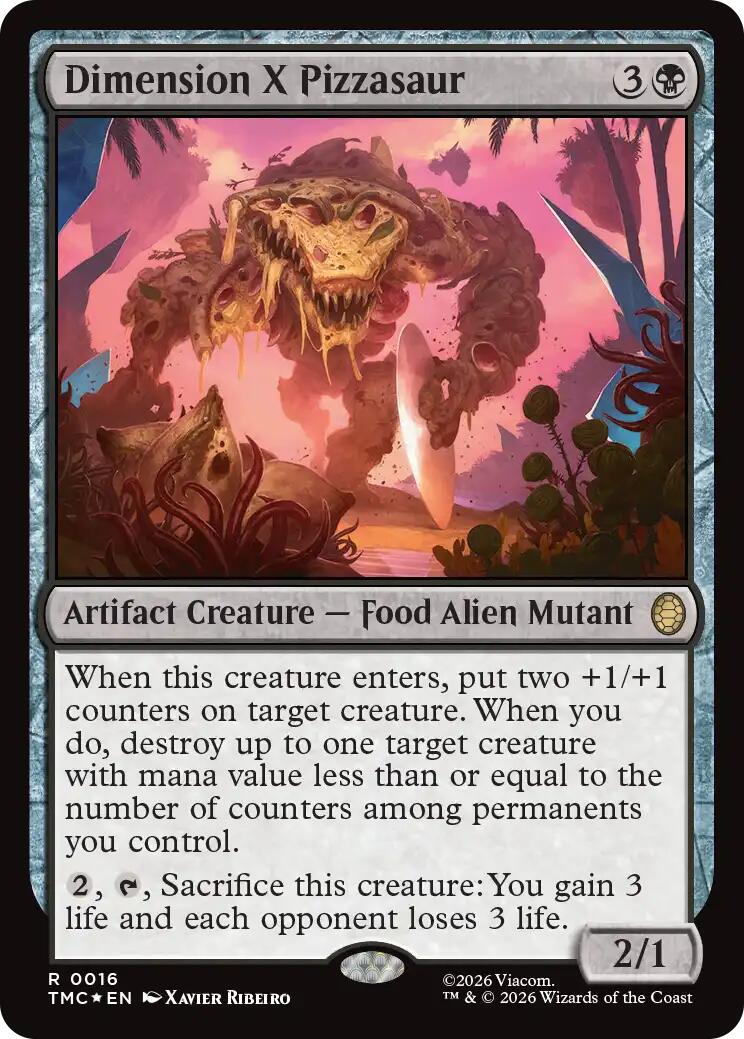 Dimension X Pizzasaur (Surge Foil) [Teenage Mutant Ninja Turtles Commander] | I Want That Stuff Brandon