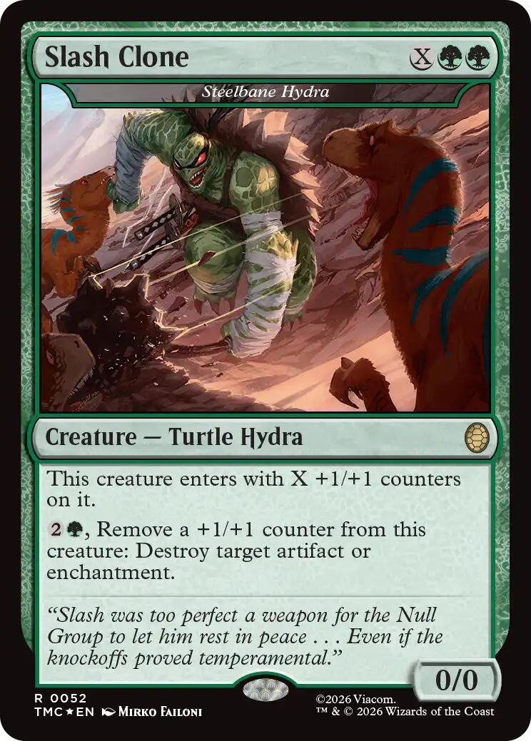 Slash Clone - Steelbane Hydra (Surge Foil) [Teenage Mutant Ninja Turtles Commander] | I Want That Stuff Brandon
