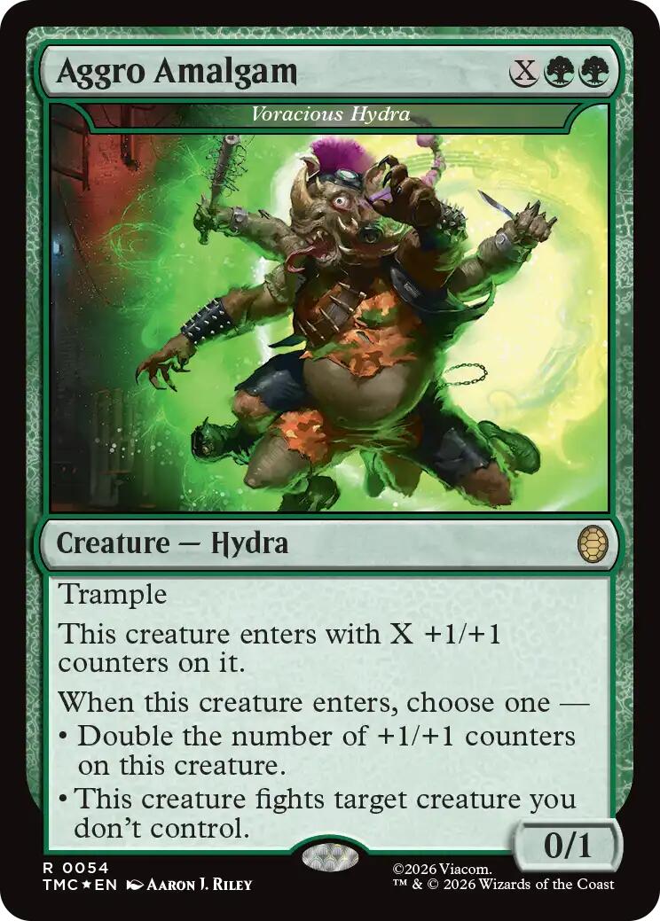 Aggro Amalgam - Voracious Hydra (Surge Foil) [Teenage Mutant Ninja Turtles Commander] | I Want That Stuff Brandon