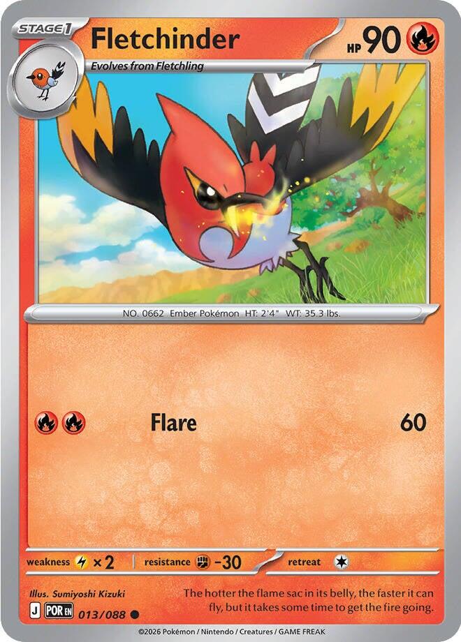 Fletchinder (013/088) [Mega Evolution: Perfect Order] | I Want That Stuff Brandon