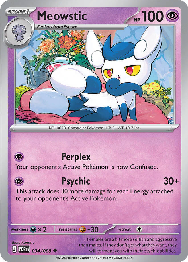 Meowstic (034/088) [Mega Evolution: Perfect Order] | I Want That Stuff Brandon
