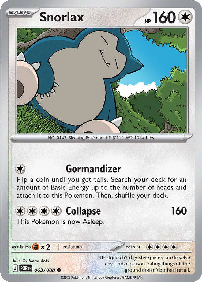 Snorlax (063/088) [Mega Evolution: Perfect Order] | I Want That Stuff Brandon