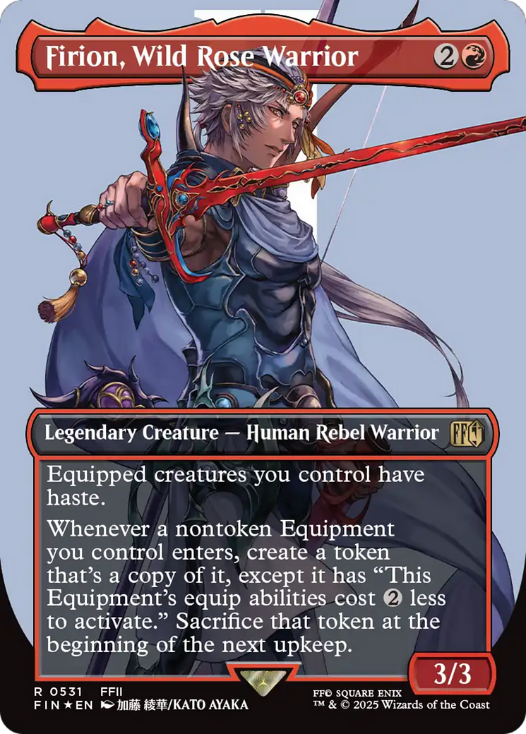 Firion, Wild Rose Warrior (Borderless) (Surge Foil) [FINAL FANTASY] | I Want That Stuff Brandon