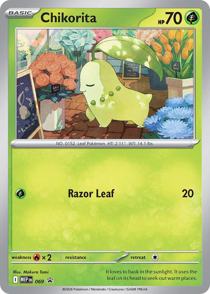 Chikorita (069) (Cosmos Holo) [Mega Evolution Promo] | I Want That Stuff Brandon