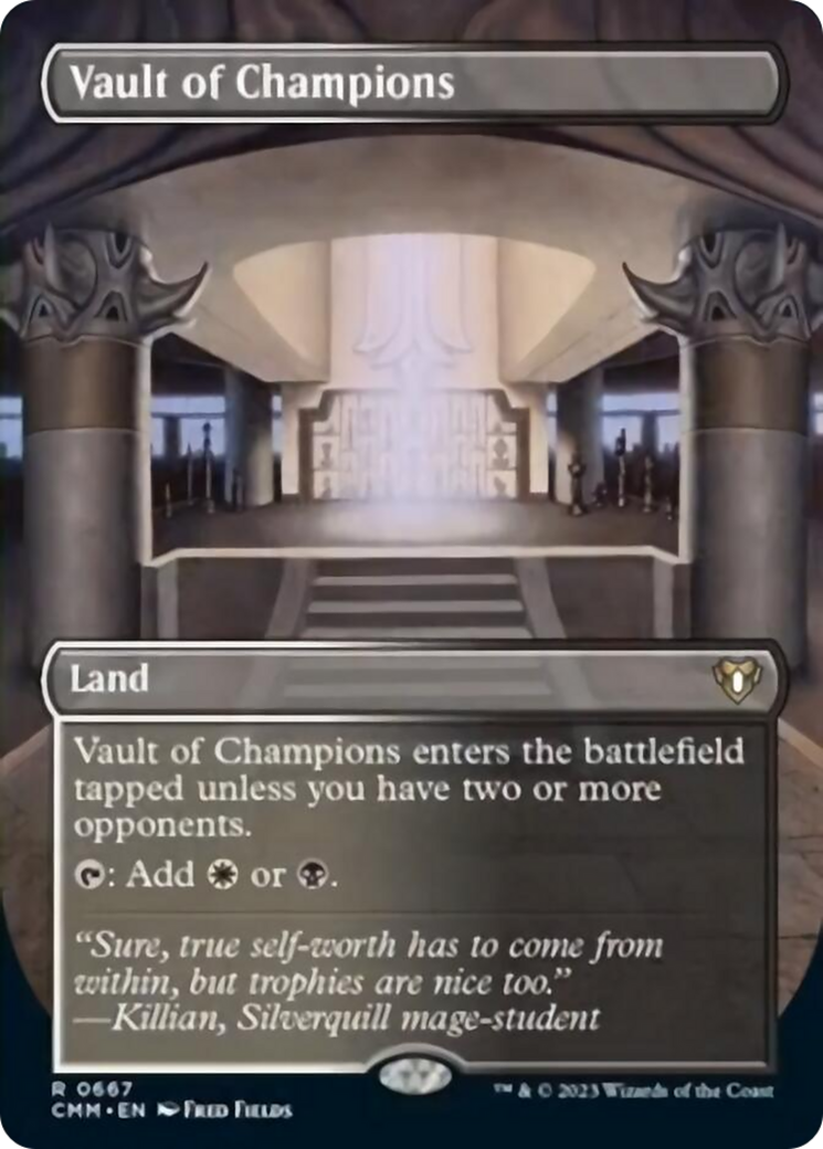 Vault of Champions (Borderless Alternate Art) [Commander Masters] | I Want That Stuff Brandon