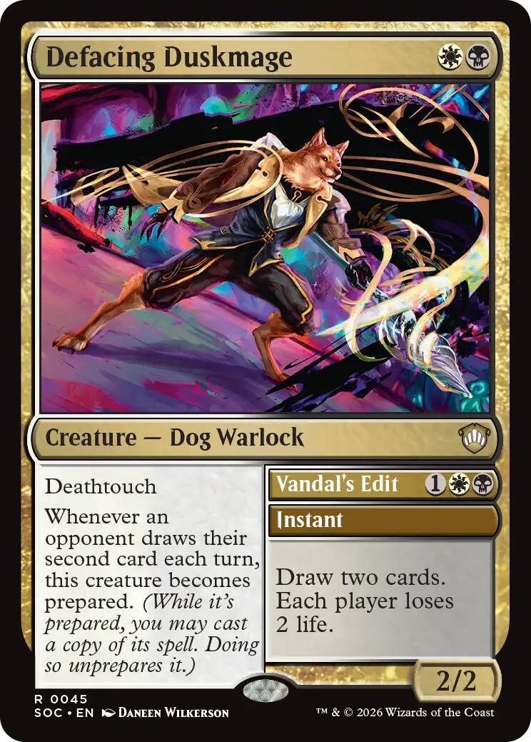 Defacing Duskmage [Secrets of Strixhaven Commander] | I Want That Stuff Brandon
