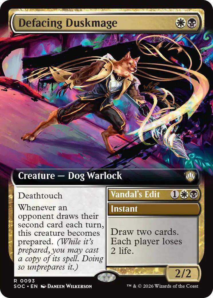 Defacing Duskmage (Extended Art) [Secrets of Strixhaven Commander] | I Want That Stuff Brandon