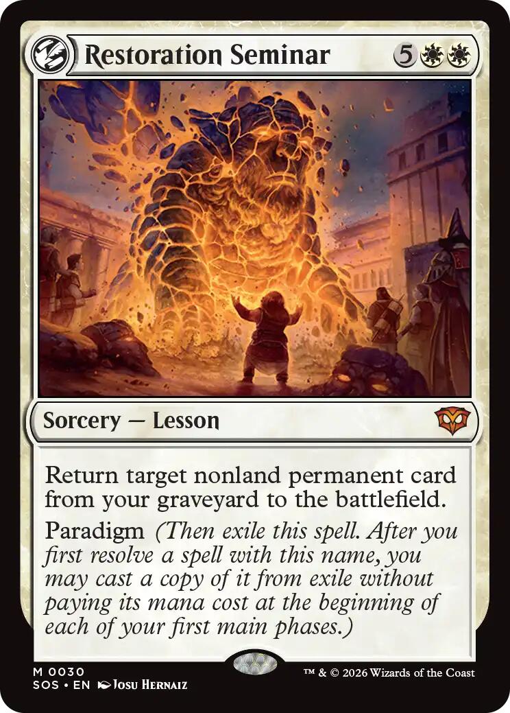 Restoration Seminar [Secrets of Strixhaven] | I Want That Stuff Brandon