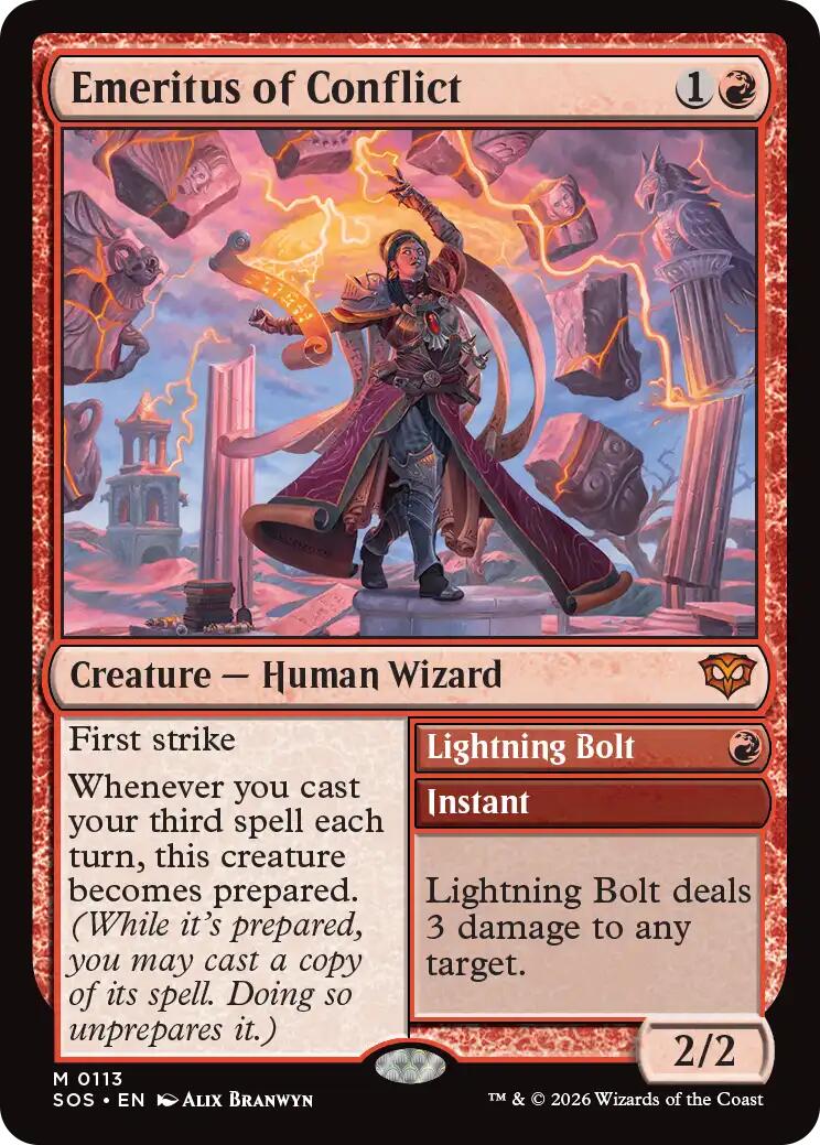 Emeritus of Conflict [Secrets of Strixhaven] | I Want That Stuff Brandon