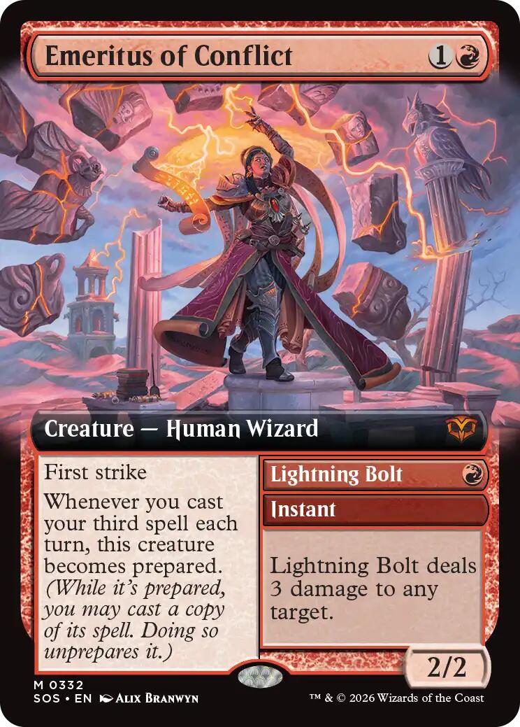 Emeritus of Conflict (Extended Art) [Secrets of Strixhaven] | I Want That Stuff Brandon