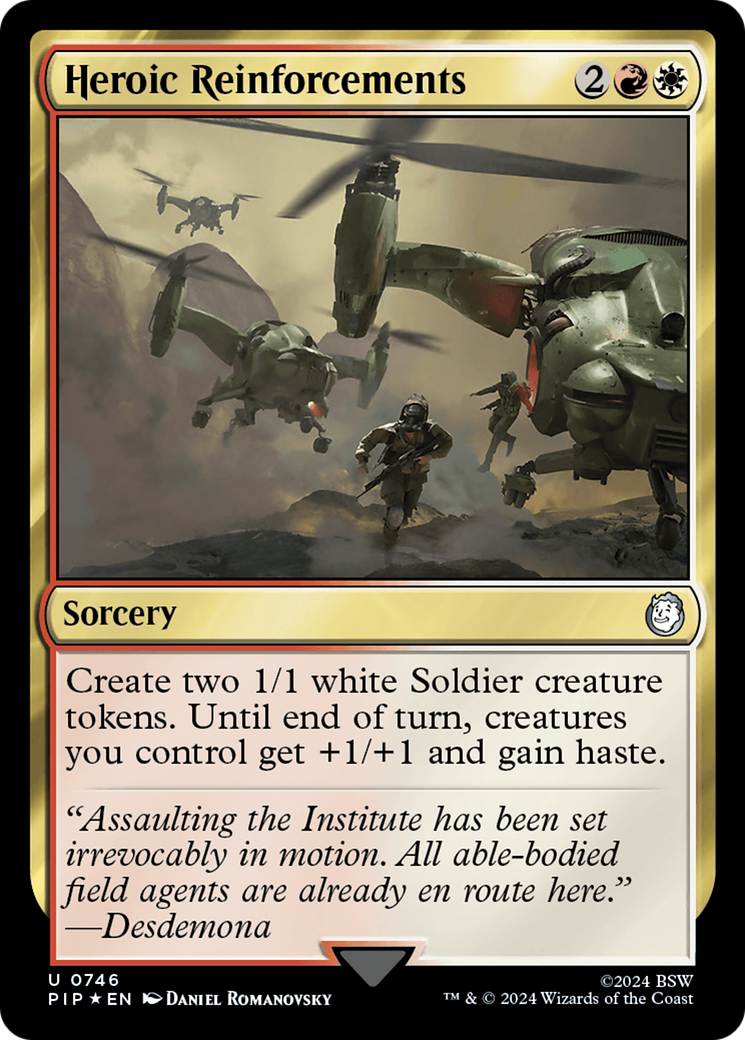 Heroic Reinforcements (Surge Foil) [Fallout] | I Want That Stuff Brandon