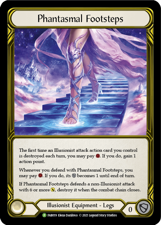 Phantasmal Footsteps (Golden) [FAB019] (Promo)  Cold Foil | I Want That Stuff Brandon