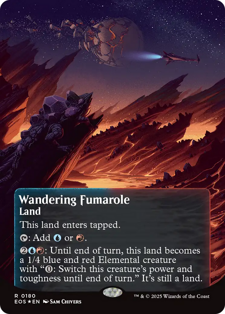 Wandering Fumarole (0180) (Borderless) (Galaxy Foil) [Edge of Eternities: Stellar Sights] | I Want That Stuff Brandon