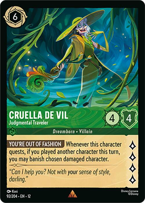 Cruella De Vil - Judgmental Traveler (92/204) [Wilds Unknown] | I Want That Stuff Brandon
