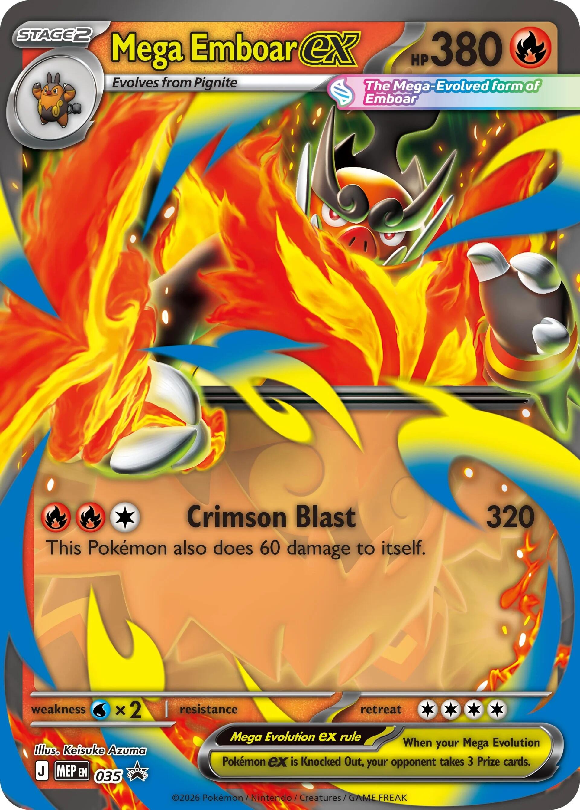 Mega Emboar ex (035) (Jumbo) [Mega Evolution Promo] | I Want That Stuff Brandon