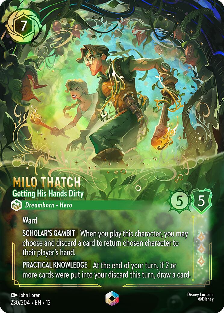Milo Thatch - Getting His Hands Dirty (Enchanted) (230/204) [Wilds Unknown] | I Want That Stuff Brandon