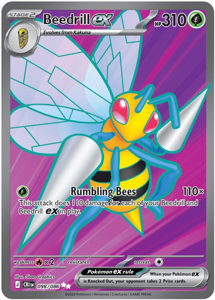 Beedrill ex (098/086) [Mega Evolution: Chaos Rising] | I Want That Stuff Brandon