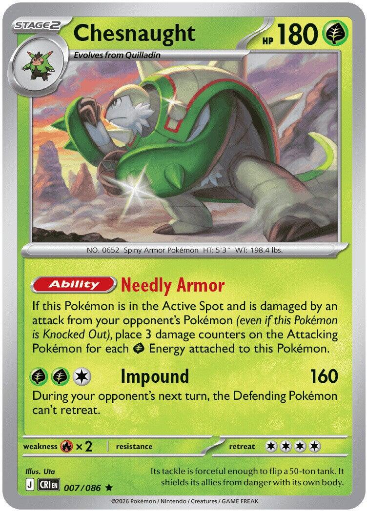 Chesnaught (007/086) [Mega Evolution: Chaos Rising] | I Want That Stuff Brandon