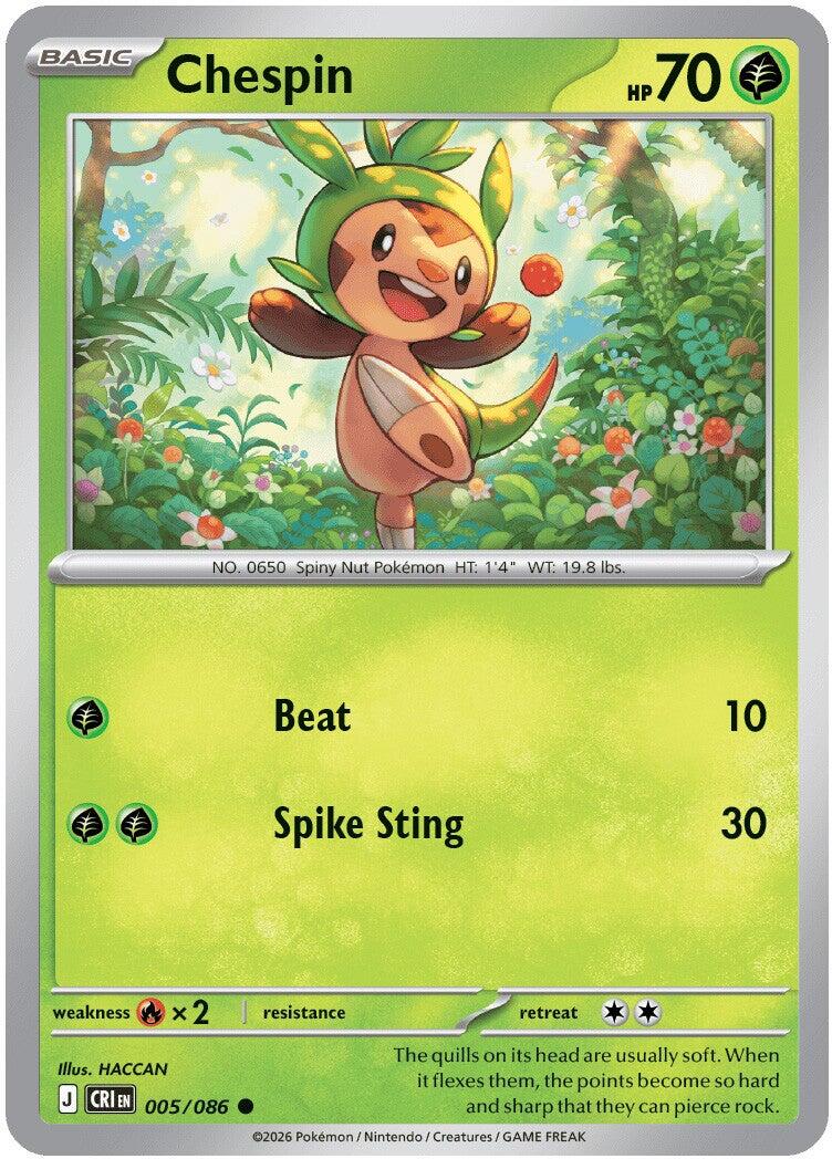 Chespin (005/086) [Mega Evolution: Chaos Rising] | I Want That Stuff Brandon