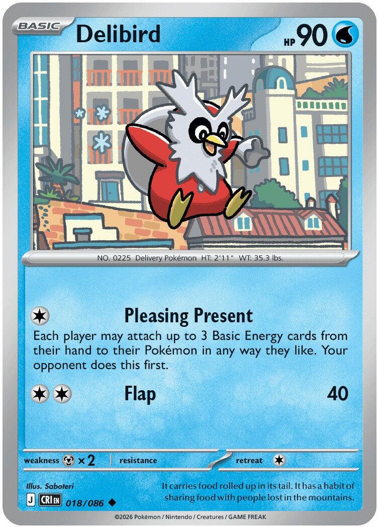 Delibird (018/086) [Mega Evolution: Chaos Rising] | I Want That Stuff Brandon