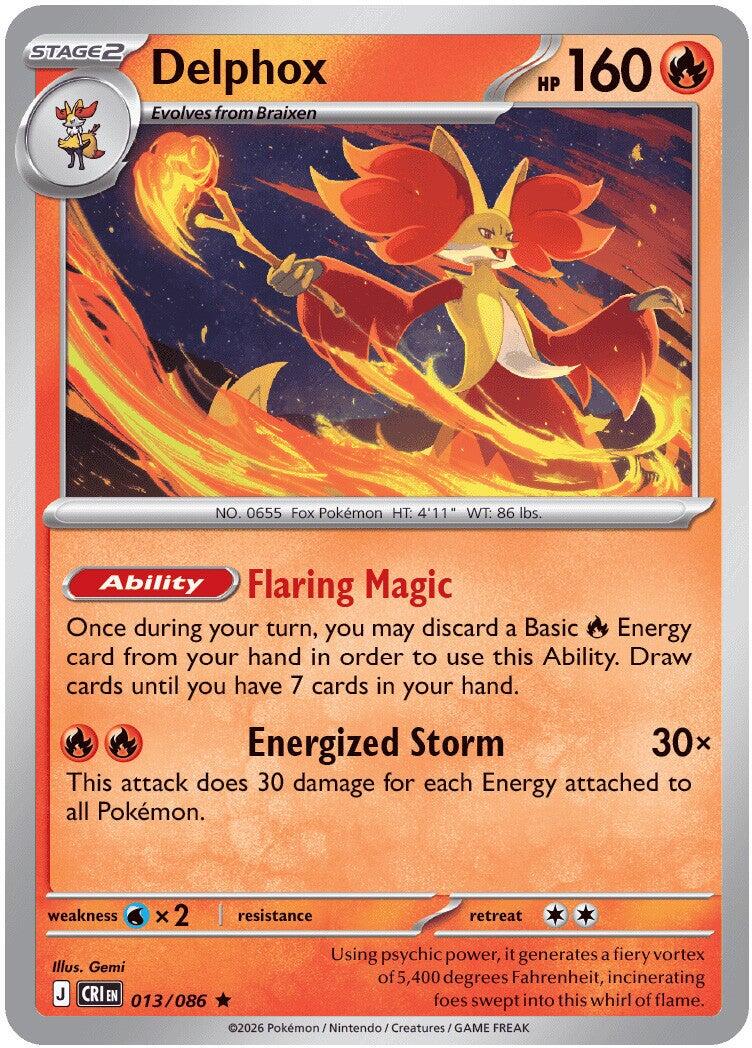 Delphox (013/086) [Mega Evolution: Chaos Rising] | I Want That Stuff Brandon