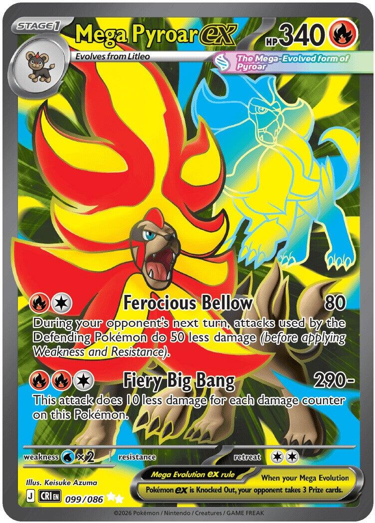 Mega Pyroar ex (099/086) [Mega Evolution: Chaos Rising] | I Want That Stuff Brandon