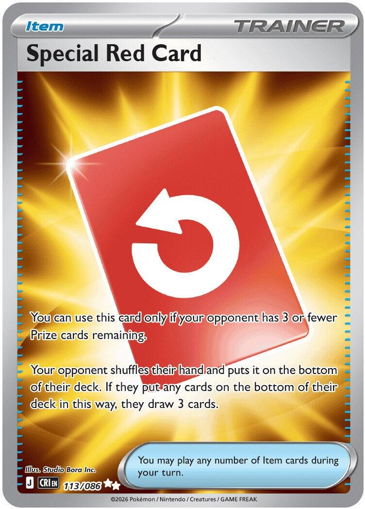 Special Red Card (113/086) [Mega Evolution: Chaos Rising] | I Want That Stuff Brandon