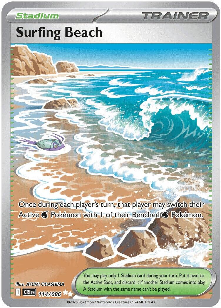 Surfing Beach (114/086) [Mega Evolution: Chaos Rising] | I Want That Stuff Brandon