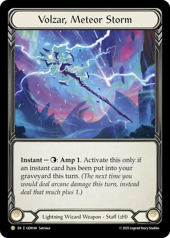 Volzar, Meteor Storm [GEM144-CF] (GEM Pack 5)  Cold Foil | I Want That Stuff Brandon