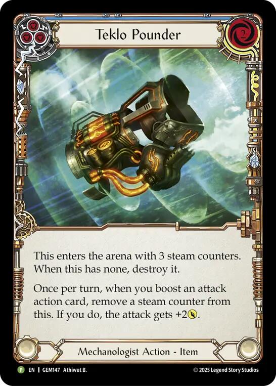 Teklo Pounder (Blue) [GEM147-CF] (GEM Pack 5)  Cold Foil | I Want That Stuff Brandon