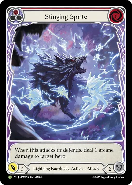 Stinging Sprite (Red) [GEM153] (GEM Pack 5)  Rainbow Foil | I Want That Stuff Brandon