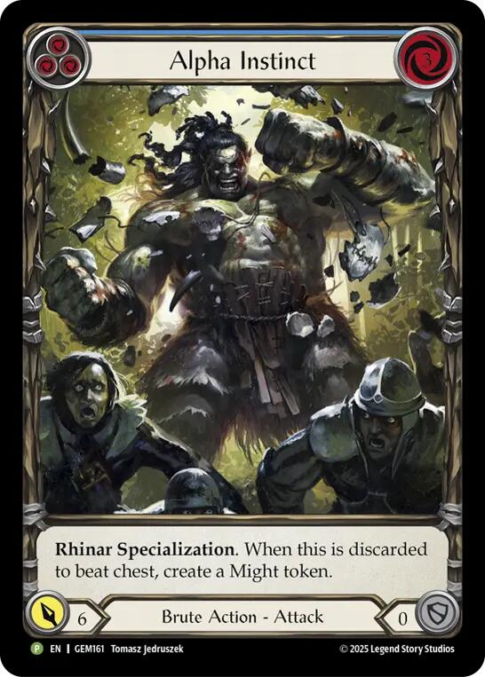 Alpha Instinct (Blue) [GEM161-RF] (GEM Pack 5)  Rainbow Foil | I Want That Stuff Brandon