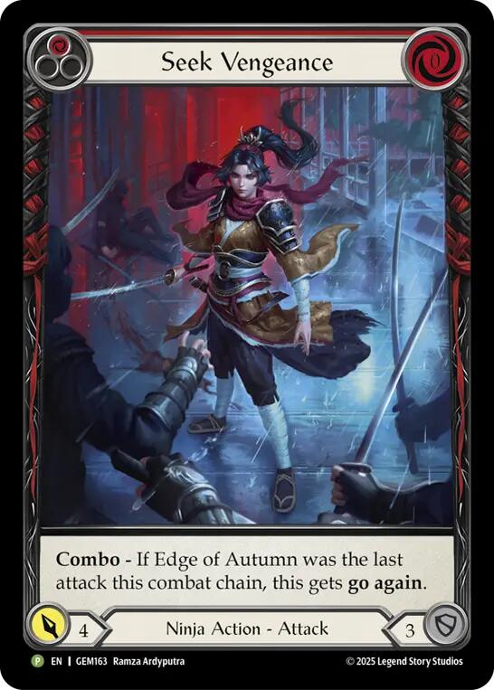 Seek Vengeance (Red) [GEM163] (GEM Pack 5) | I Want That Stuff Brandon