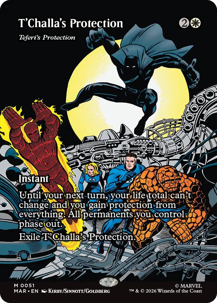 T'Challa's Protection - Teferi's Protection (Borderless) [Marvel Universe: Eternal-Legal] | I Want That Stuff Brandon