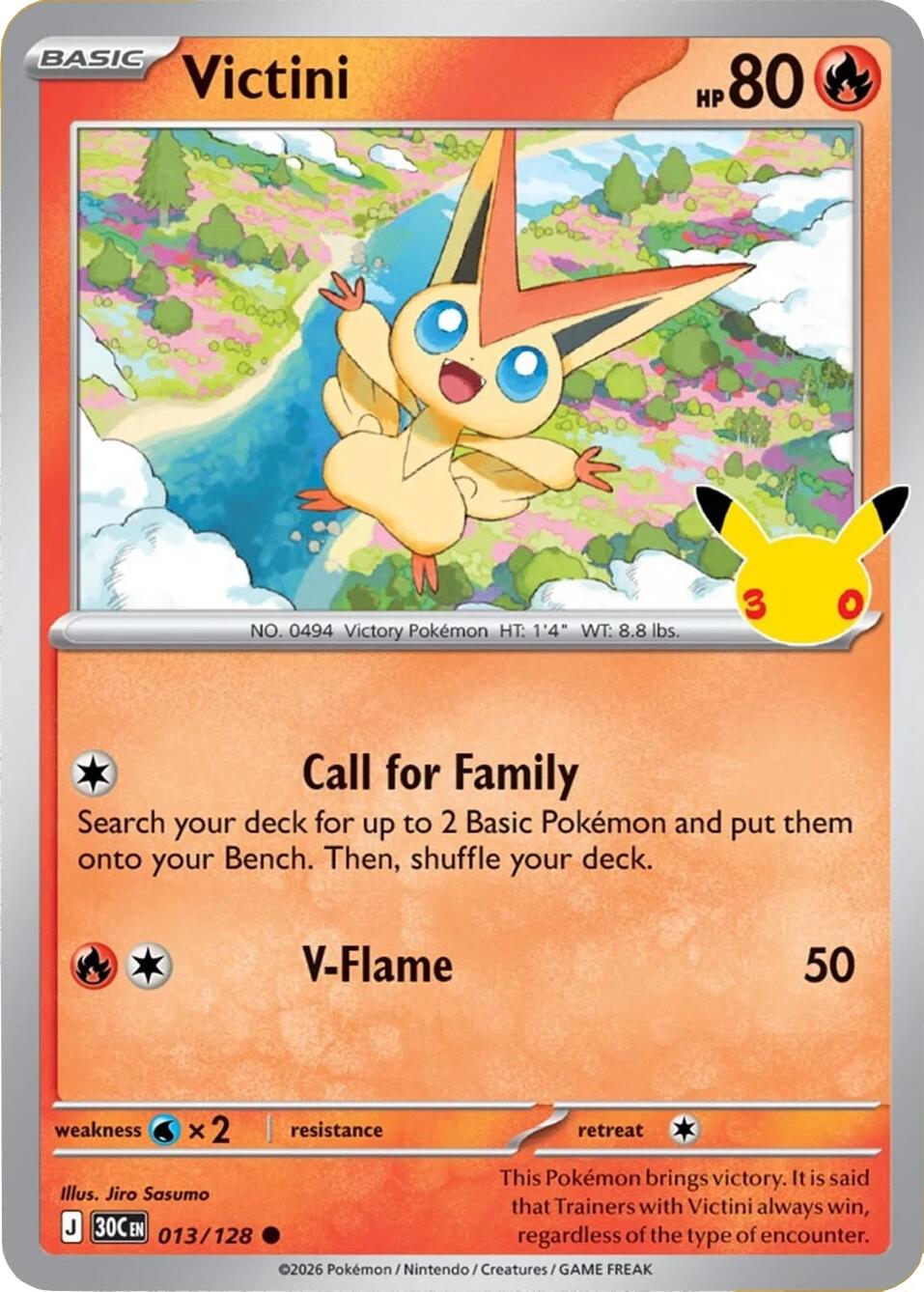 Victini (013/128) [Mega Evolution: 30th Celebration] | I Want That Stuff Brandon