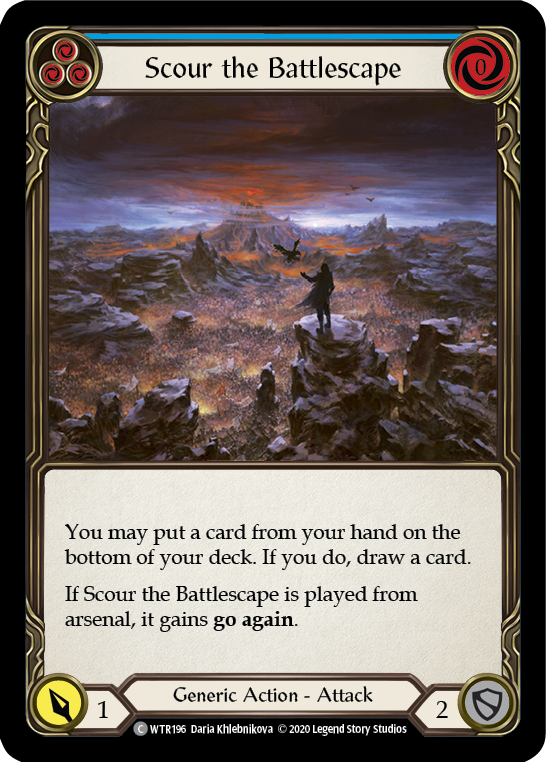 Scour the Battlescape (Blue) [U-WTR196] (Welcome to Rathe Unlimited)  Unlimited Rainbow Foil | I Want That Stuff Brandon