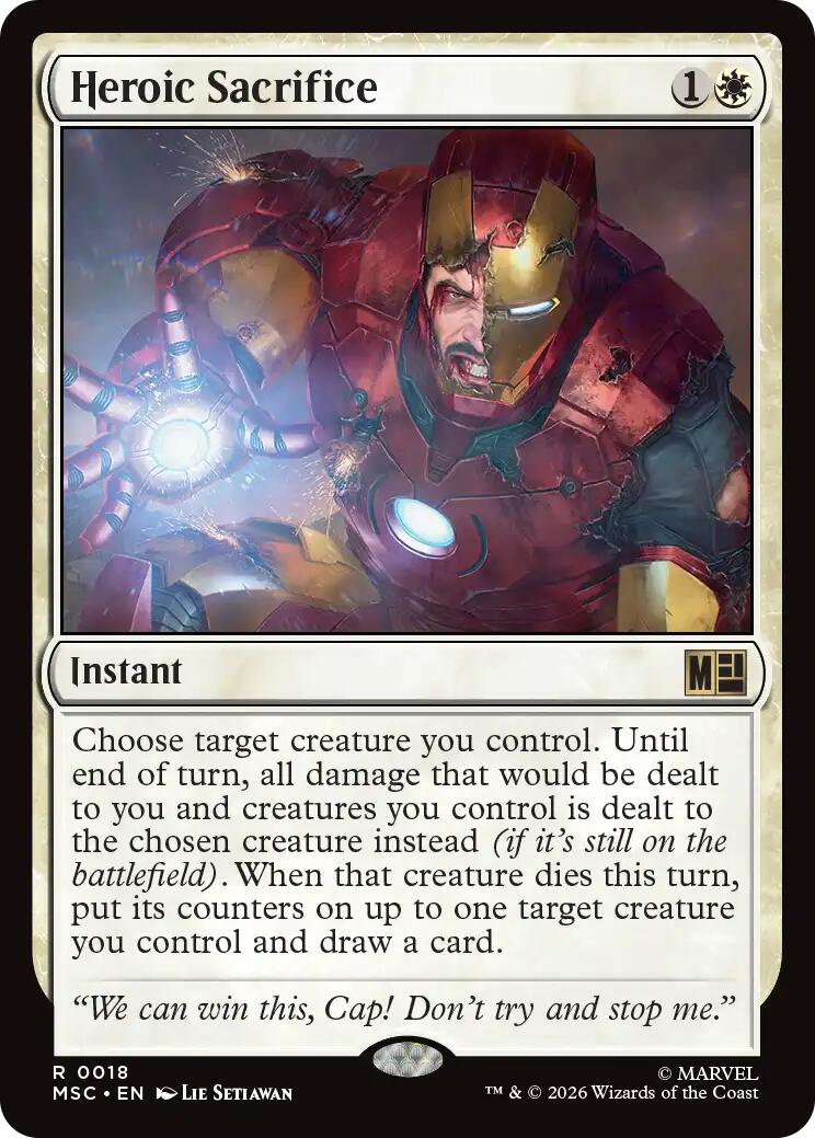 Heroic Sacrifice (Surge Foil) [Marvel Super Heroes Commander] | I Want That Stuff Brandon