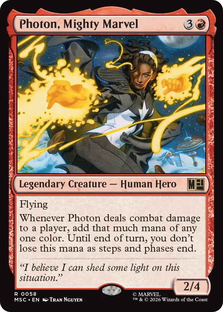 Photon, Mighty Marvel (Surge Foil) [Marvel Super Heroes Commander] | I Want That Stuff Brandon