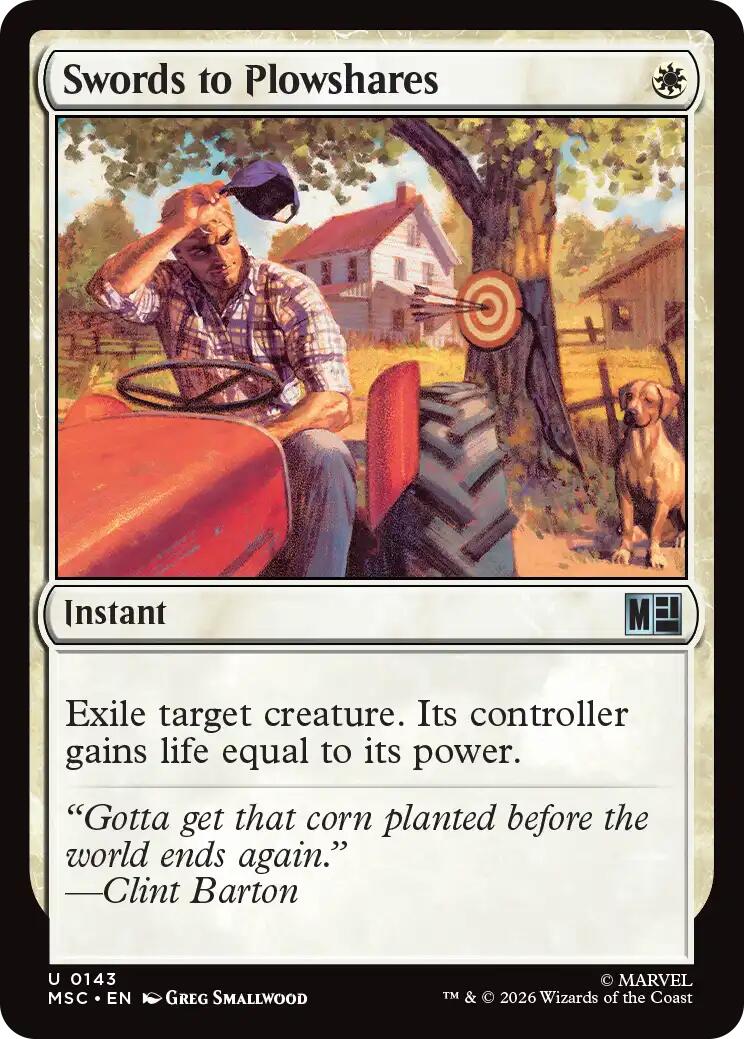 Swords to Plowshares (Surge Foil) [Marvel Super Heroes Commander] | I Want That Stuff Brandon