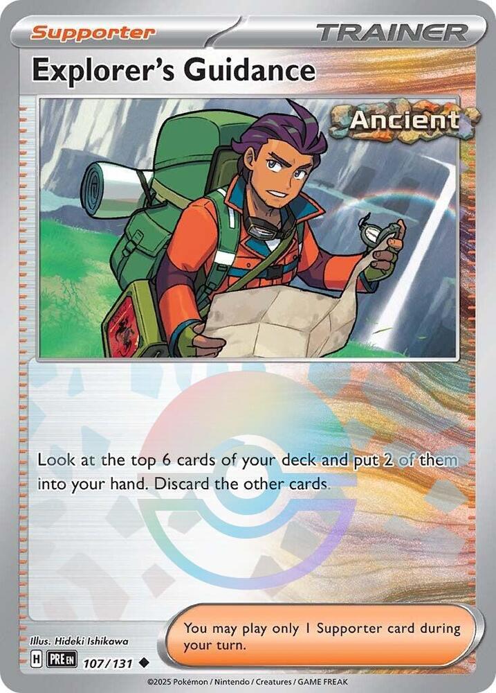 Explorer's Guidance (107/131) (Poke Ball Pattern) [Scarlet & Violet: Prismatic Evolutions] | I Want That Stuff Brandon