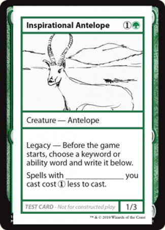 Inspirational Antelope (2021 Edition) [Mystery Booster Playtest Cards] | I Want That Stuff Brandon