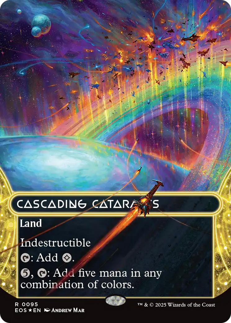 Cascading Cataracts (0095) (Borderless) (Galaxy Foil) [Edge of Eternities: Stellar Sights] | I Want That Stuff Brandon