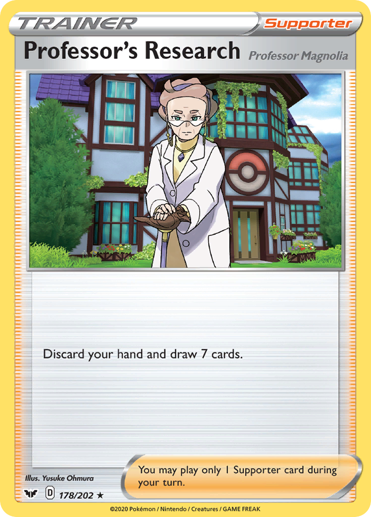 Professor's Research (178/202) (Professor Magnolia) [Sword & Shield: Base Set] | I Want That Stuff Brandon