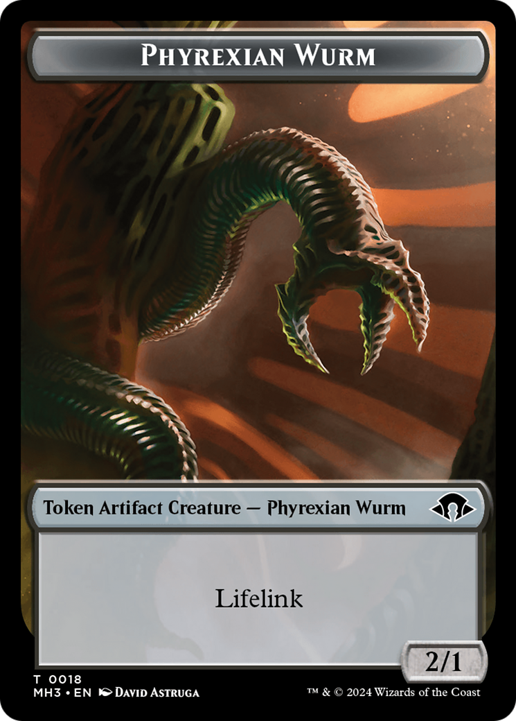 Servo // Phyrexian Wurm (0018) Double-Sided Token [Modern Horizons 3 Tokens] | I Want That Stuff Brandon